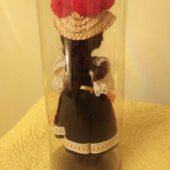 Schwarzald German Doll in Traditional Folk Costume, Bollenhut Pompoms Hat - Picture 3 of 8